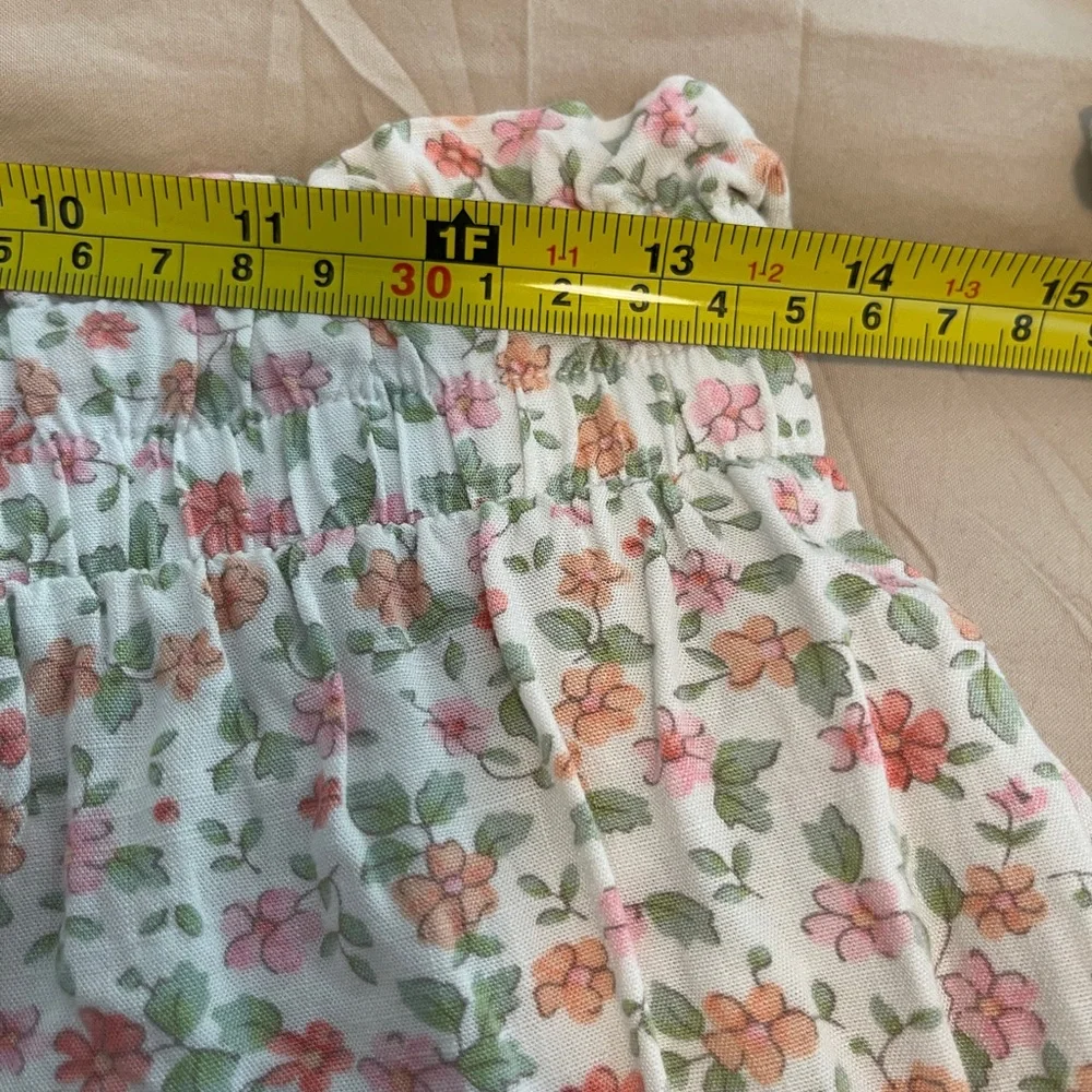 Aeropostale Womens Set Size Medium White Floral Crop Top and Shorts Two Piece - Picture 11 of 14